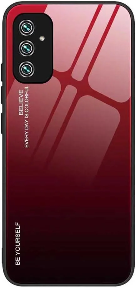 کاور گوشی ناتینگ فون (3a) پرو مدل SEAHAI، رنگ градиент بسیار نازک، پشت شیشه ای سخت حرارت دیده و بامپر TPU سیلیکونی نرم، ضد ضربه، قرمز زیبا