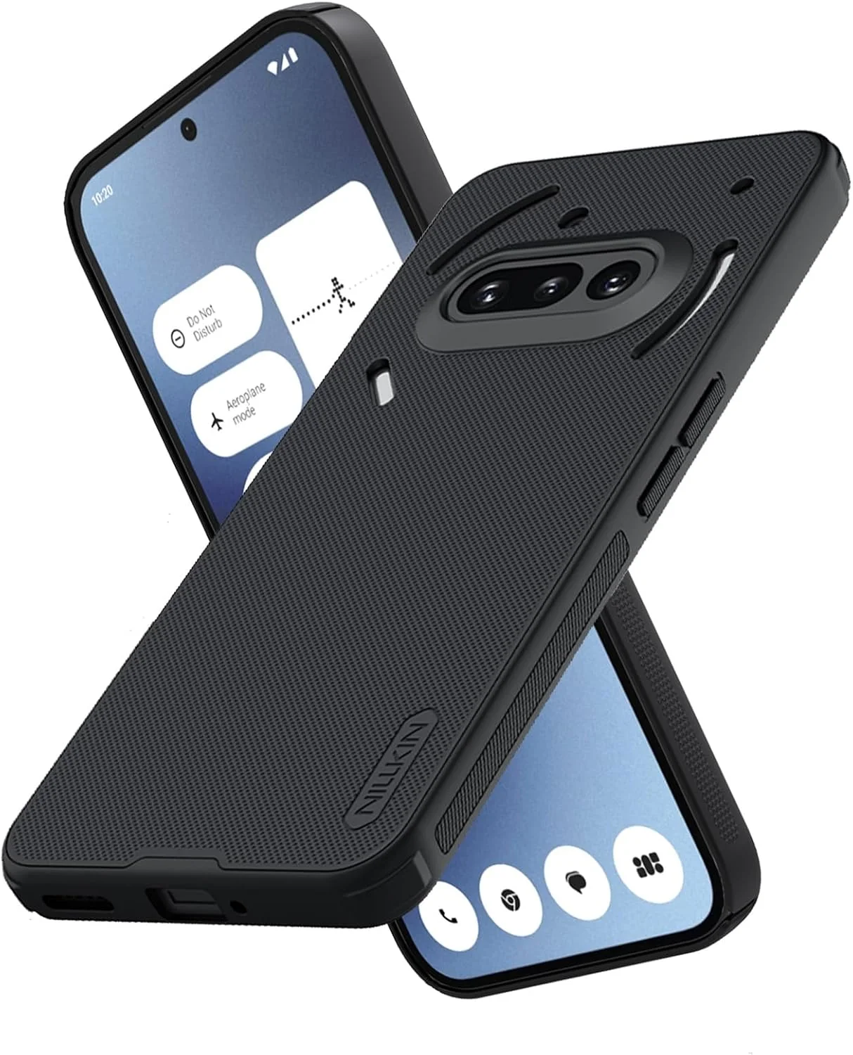 قاب محافظ گوشی ناتینگ فون (3a) تیانیو، پوشش سخت PC فوق العاده نازک و ضد ضربه، محافظت کامل برای گوشی ناتینگ فون (3a) - مشکی