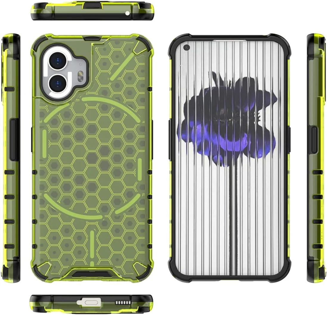 قاب مات برای ناتینگ فون (2)، ضد اثر انگشت، ضد ضربه، پوشش پشتی نیمه شفاف مات برای ناتینگ فون (2) - سبز