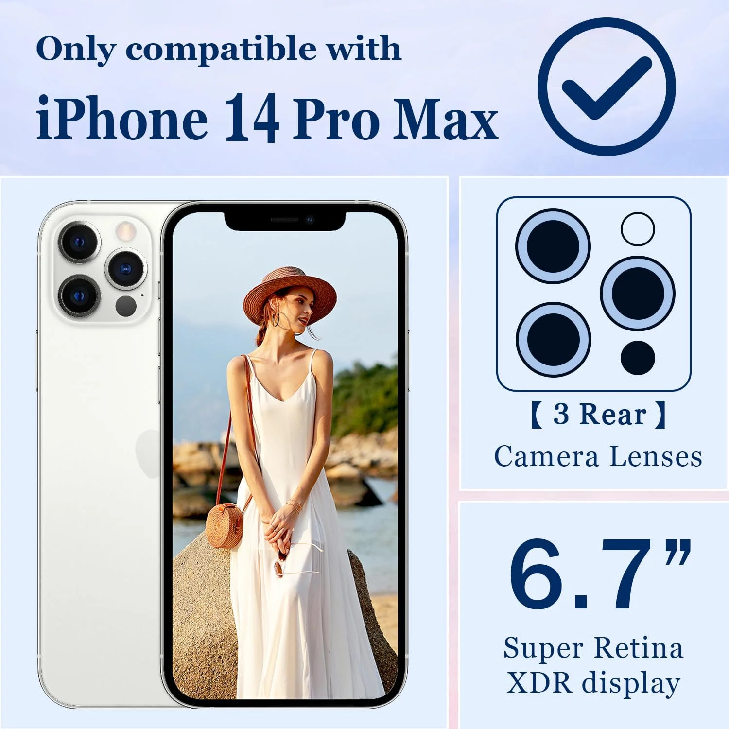 کاور محافظ گوشی آیفون 14 پرو مکس، سازگار با MagSafe، به همراه [2 عدد محافظ صفحه نمایش + 2 عدد محافظ لنز دوربین]، کاور محافظ باریک شفاف طرح گل برای 14 پرو مکس 6.7 اینچ - طرح حلزون