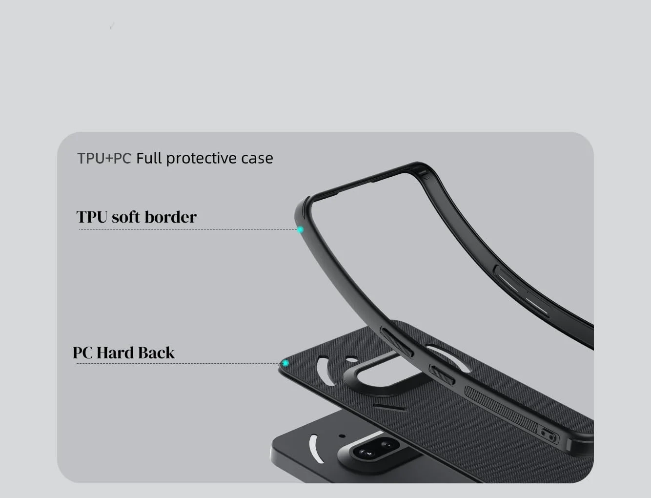 قاب محافظ گوشی ناتینگ فون (3a) تیانیو، پوشش سخت PC فوق العاده نازک و ضد ضربه، محافظت کامل برای گوشی ناتینگ فون (3a) - مشکی قاب محافظ گوشی ناتینگ فون (3a) تیانیو، پوشش سخت PC فوق العاده نازک و ضد ضربه، محافظت کامل برای گوشی ناتینگ فون (3a) - مشکی