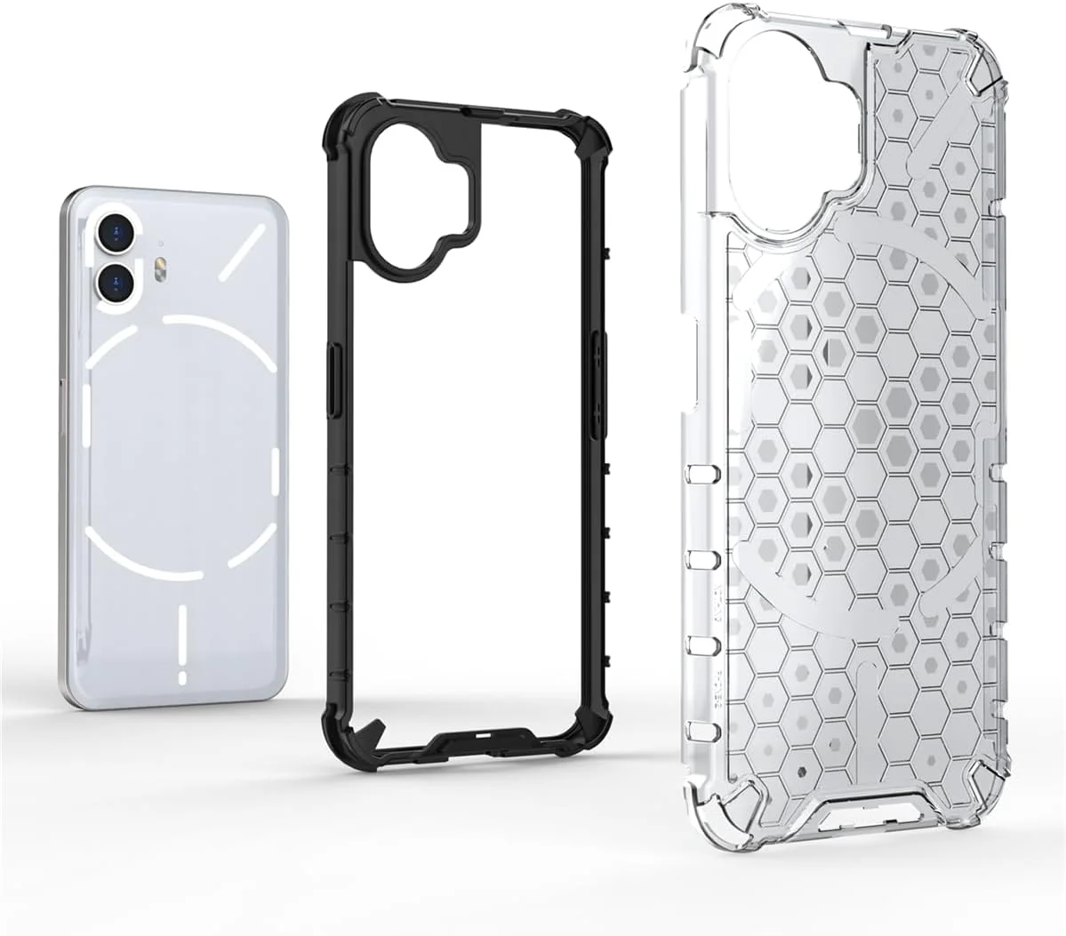 قاب مات برای ناتینگ فون (2)، ضد اثر انگشت، ضد ضربه، پوشش پشتی نیمه شفاف مات برای ناتینگ فون (2) - سبز