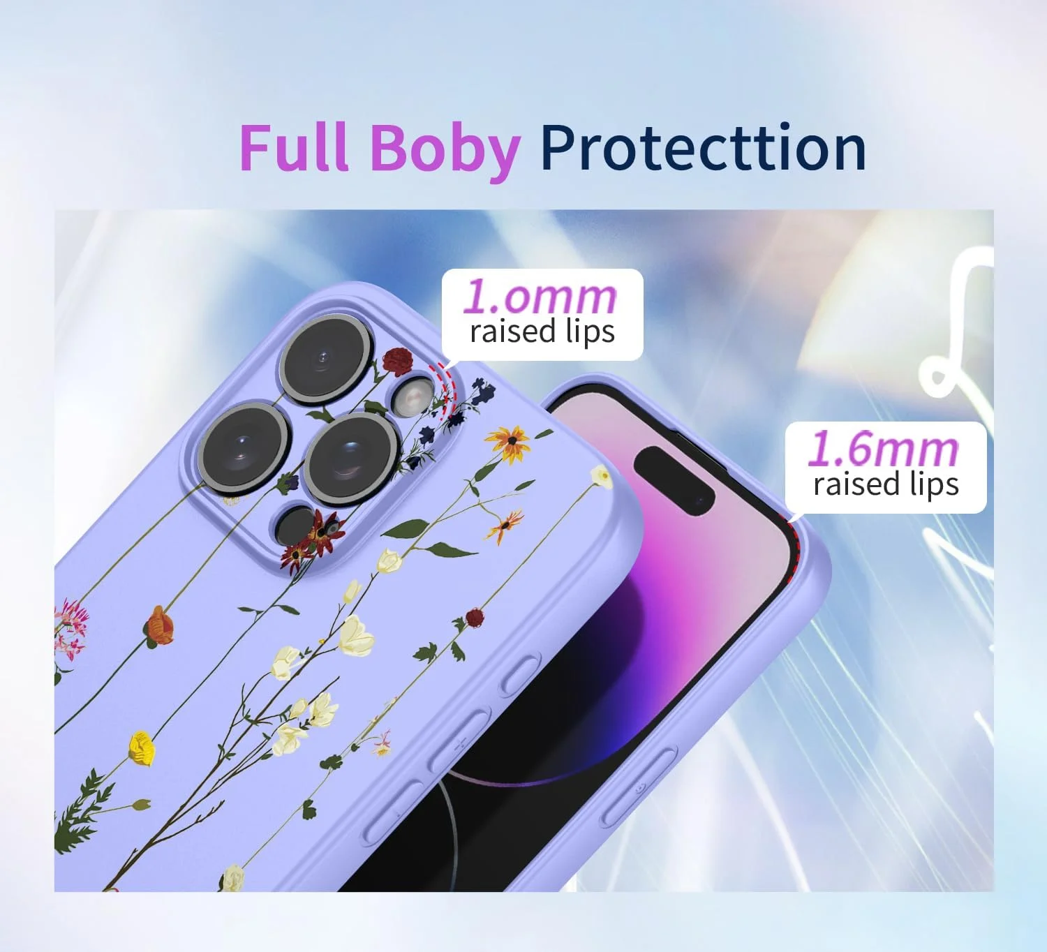 قاب گوشی KOARWVC برای ناتینگ فون 2a، طراحی الگوی گل زیبا، محافظ باریک TPU نرم برای ناتینگ فون 2a پلاس، باغ بنفش