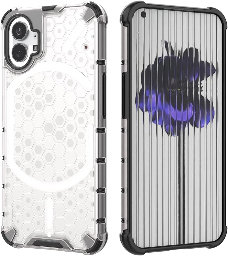 قاب مات BaiFu برای Nothing Phone (1)، ضد اثر انگشت، ضد ضربه، پوشش پشتی نیمه شفاف یخ زده برای Nothing Phone (1) - یخ زده