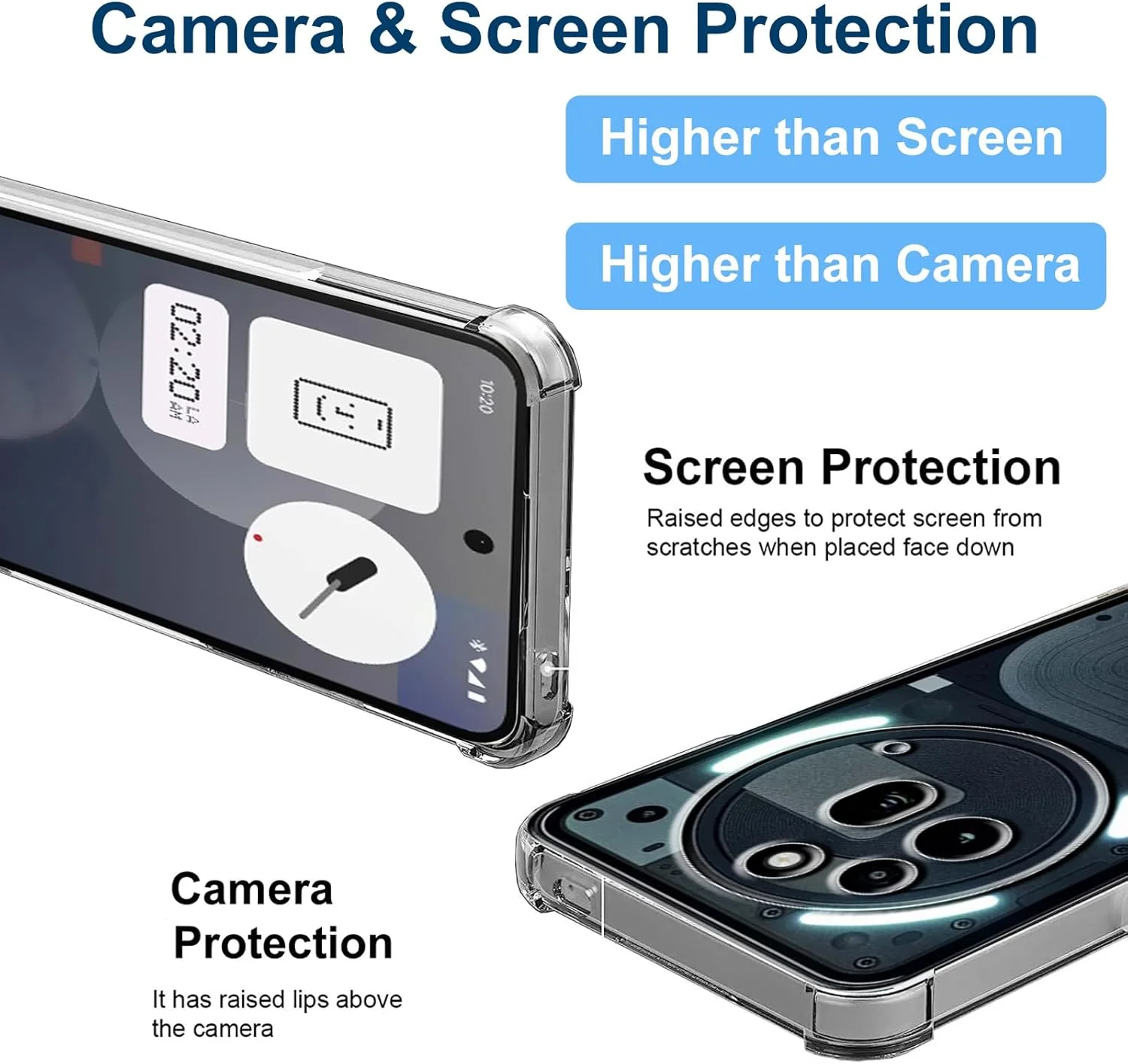 کاور محافظ گوشی ناتینگ فون 3A Pro، کاور TPU نرم و فوق العاده شفاف ضد خش، محافظت کامل از بدنه، ضد ضربه با سپر مقاوم به همراه 2 محافظ صفحه نمایش شیشه ای حرارت دیده کاور محافظ گوشی ناتینگ فون 3A Pro، کاور TPU نرم و فوق العاده شفاف ضد خش، محافظت کامل از بدنه، ضد ضربه با سپر مقاوم به همراه 2 محافظ صفحه نمایش شیشه ای حرارت دیده