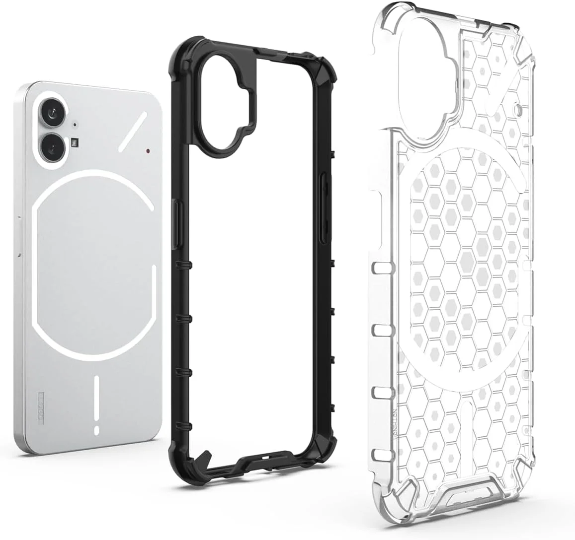 قاب مات BaiFu برای Nothing Phone (1)، ضد اثر انگشت، ضد ضربه، پوشش پشتی نیمه شفاف یخ زده برای Nothing Phone (1) - یخ زده قاب مات BaiFu برای Nothing Phone (1)، ضد اثر انگشت، ضد ضربه، پوشش پشتی نیمه شفاف یخ زده برای Nothing Phone (1) - یخ زده