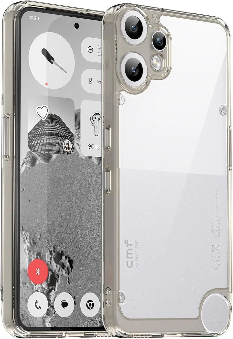 قاب گوشی OIATROE برای Nothing CMF Phone 2 Pro، قاب پشتی شفاف [ضد خش] [TPU شیک و باریک] [جذب ضربه] قاب محافظ برای Nothing CMF Phone 2 Pro - خاکستری شفاف