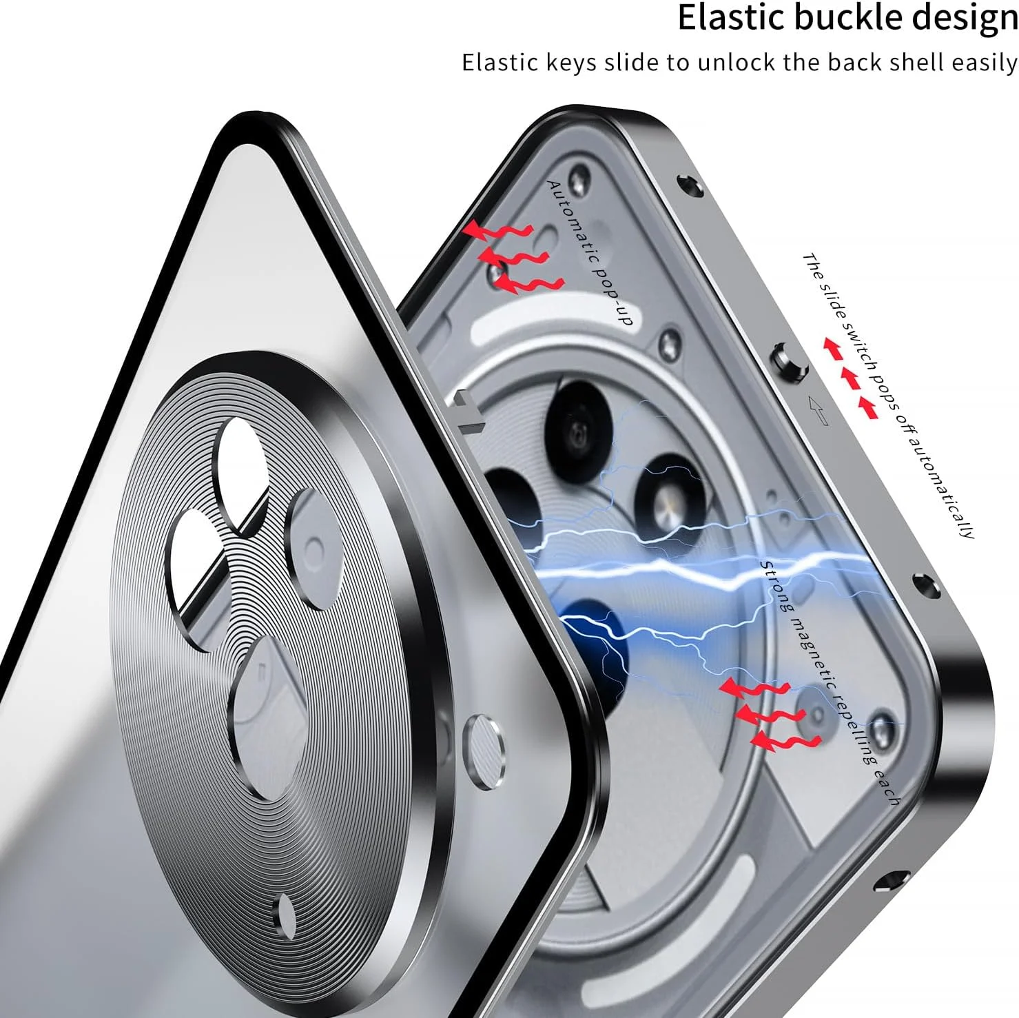 قاب محافظ گوشی ناتینگ فون (3a) پرو، فریم فلزی آلیاژ آلومینیوم، پوشش پشتی مات و نیمه شفاف، ضد ضربه، رنگ نقره ای قاب محافظ گوشی ناتینگ فون (3a) پرو، فریم فلزی آلیاژ آلومینیوم، پوشش پشتی مات و نیمه شفاف، ضد ضربه، رنگ نقره ای