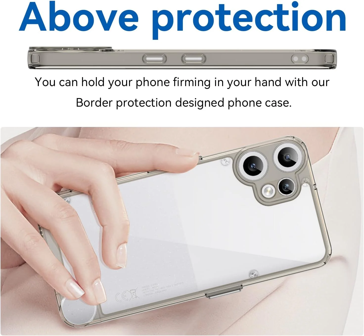 قاب گوشی OIATROE برای Nothing CMF Phone 2 Pro، قاب پشتی شفاف [ضد خش] [TPU شیک و باریک] [جذب ضربه] قاب محافظ برای Nothing CMF Phone 2 Pro - خاکستری شفاف