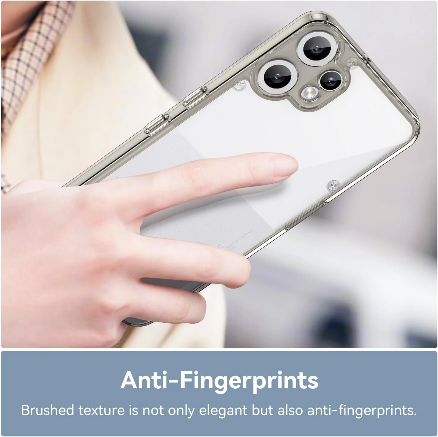 قاب گوشی OIATROE برای Nothing CMF Phone 2 Pro، قاب پشتی شفاف [ضد خش] [TPU شیک و باریک] [جذب ضربه] قاب محافظ برای Nothing CMF Phone 2 Pro - خاکستری شفاف