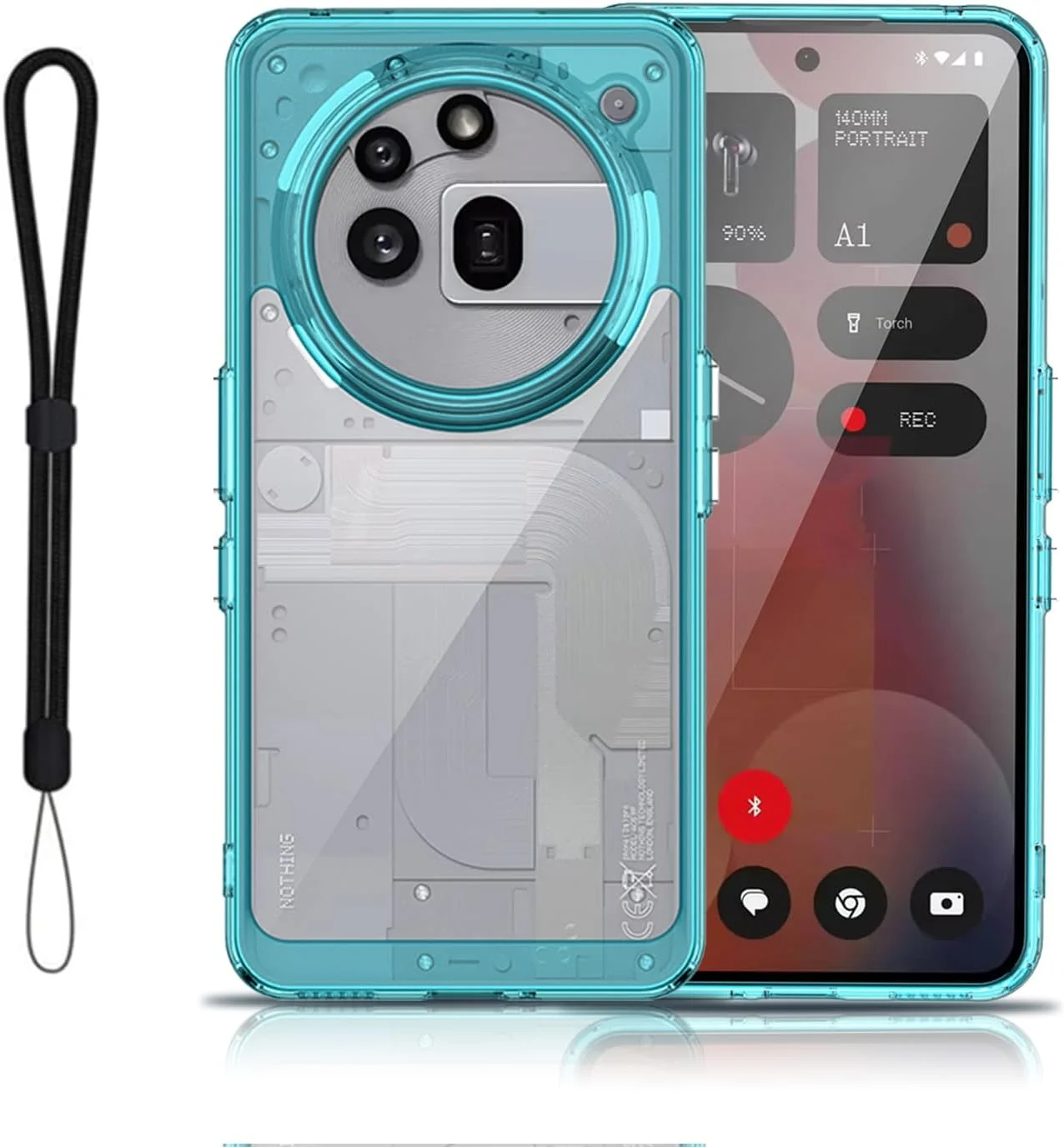 قاب محافظ گوشی نوکیاجو برای Nothing Phone (3A) Pro، ضد ضربه، جاذب شوک، محافظت کامل، پوشش محافظ برای Nothing Phone 3A Pro (شفاف-آبی)