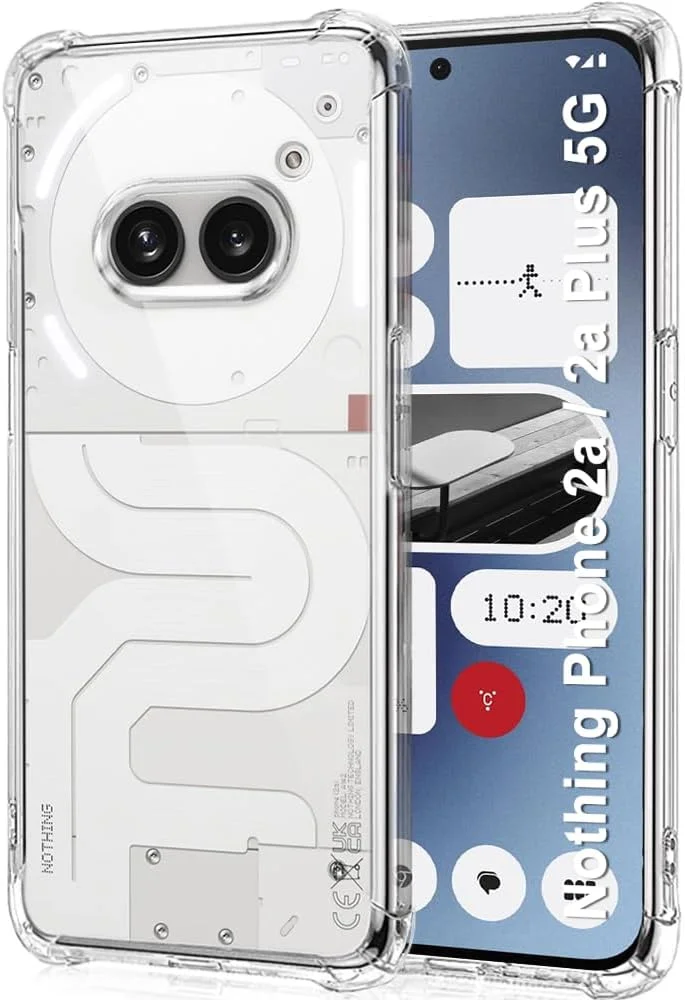 قاب پشتی شفاف TheGiftKart مناسب برای تلفن Nothing Phone 2a / 2a Plus 5 | قاب TPU نرم ضد ضربه | لبه های بالشتکی برای محافظت نهایی تلفن 2a 5G (TPU، شفاف)