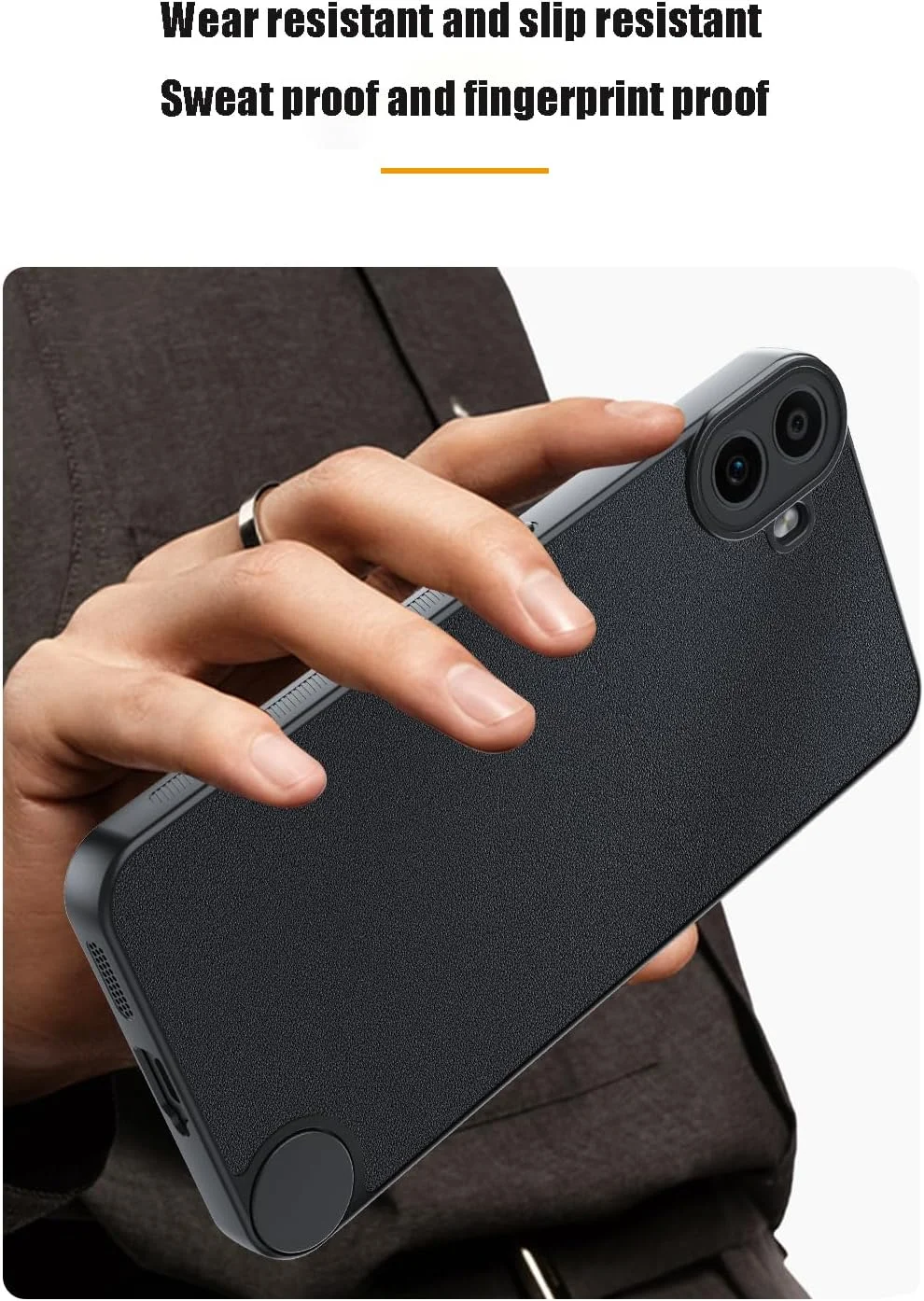 قاب گوشی OIATROE برای Nothing CMF Phone 1، [دفع حرارت] [ضد اثر انگشت] [محافظت از دوربین پشتی] قاب فوق العاده باریک با پوشش مات برای Nothing CMF Phone 1 - نارنجی