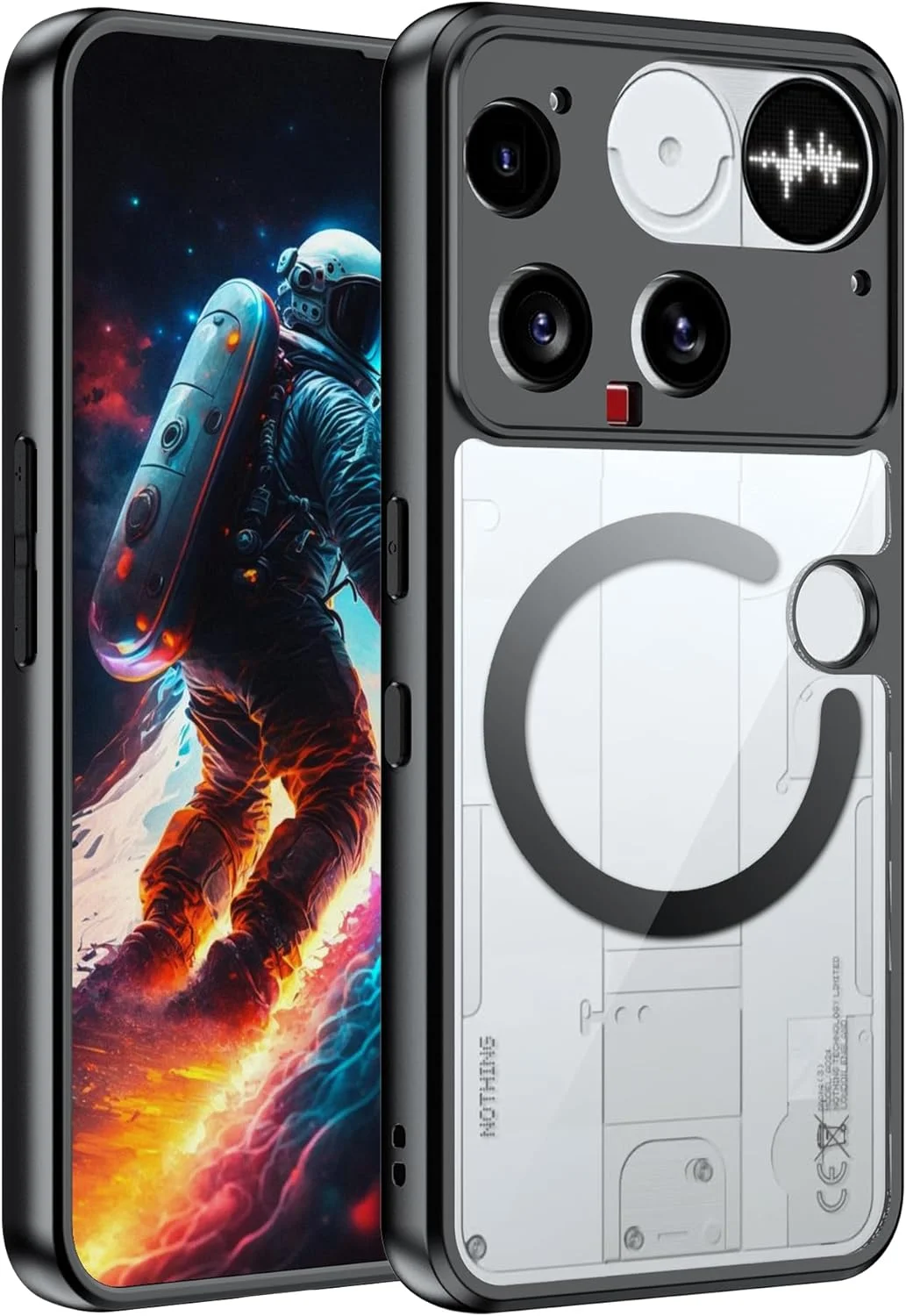 قاب گوشی ساتکیو برای ناتینگ فون (3)، ضد زردی، نیمه شفاف مات ضد ضربه (غیر TPU)