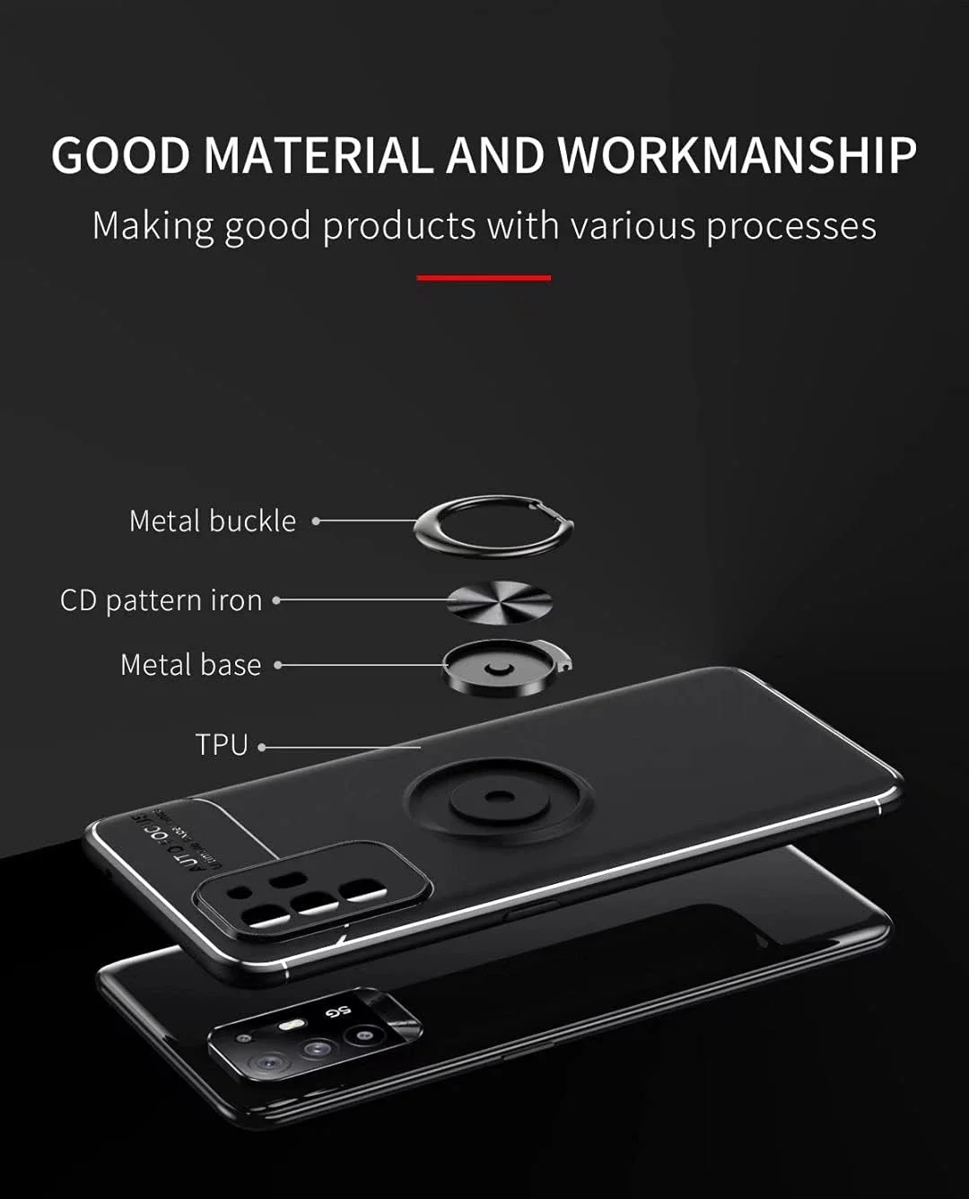 قاب محافظ گوشی ناتینگ فون ۱، TPU نرم، مقاوم در برابر خراش، دارای حلقه چرخان ۳۶۰ درجه، کاور گوشی ناتینگ فون ۱. (مشکی + آبی) قاب محافظ گوشی ناتینگ فون ۱، TPU نرم، مقاوم در برابر خراش، دارای حلقه چرخان ۳۶۰ درجه، کاور گوشی ناتینگ فون ۱. (مشکی + آبی)