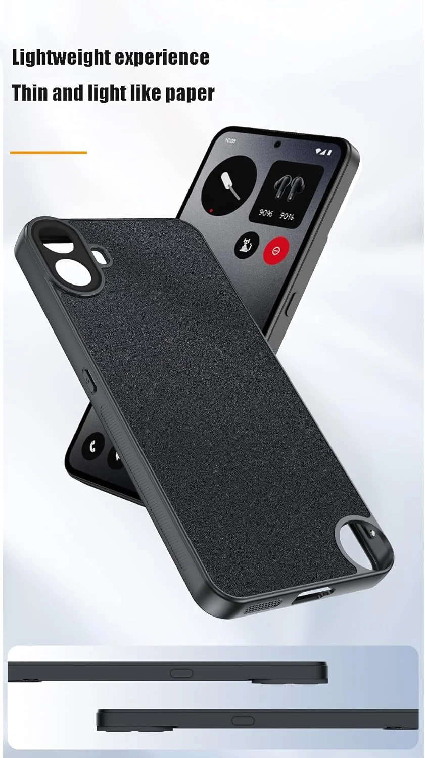 قاب گوشی OIATROE برای Nothing CMF Phone 1، [دفع حرارت] [ضد اثر انگشت] [محافظت از دوربین پشتی] قاب فوق العاده باریک با پوشش مات برای Nothing CMF Phone 1 - نارنجی