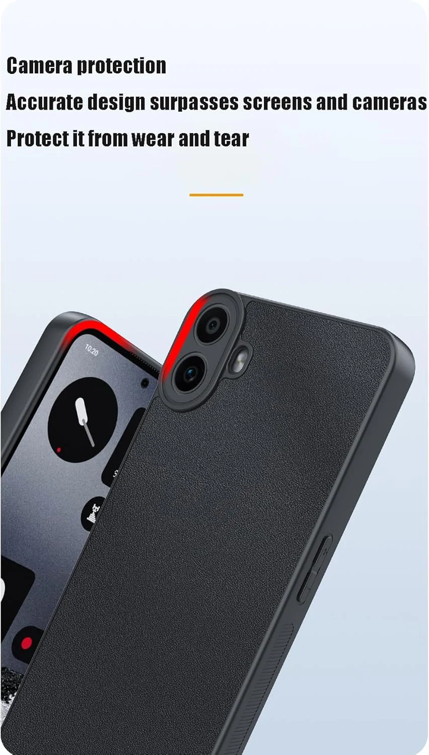 قاب گوشی OIATROE برای Nothing CMF Phone 1، [دفع حرارت] [ضد اثر انگشت] [محافظت از دوربین پشتی] قاب فوق العاده باریک با پوشش مات برای Nothing CMF Phone 1 - نارنجی