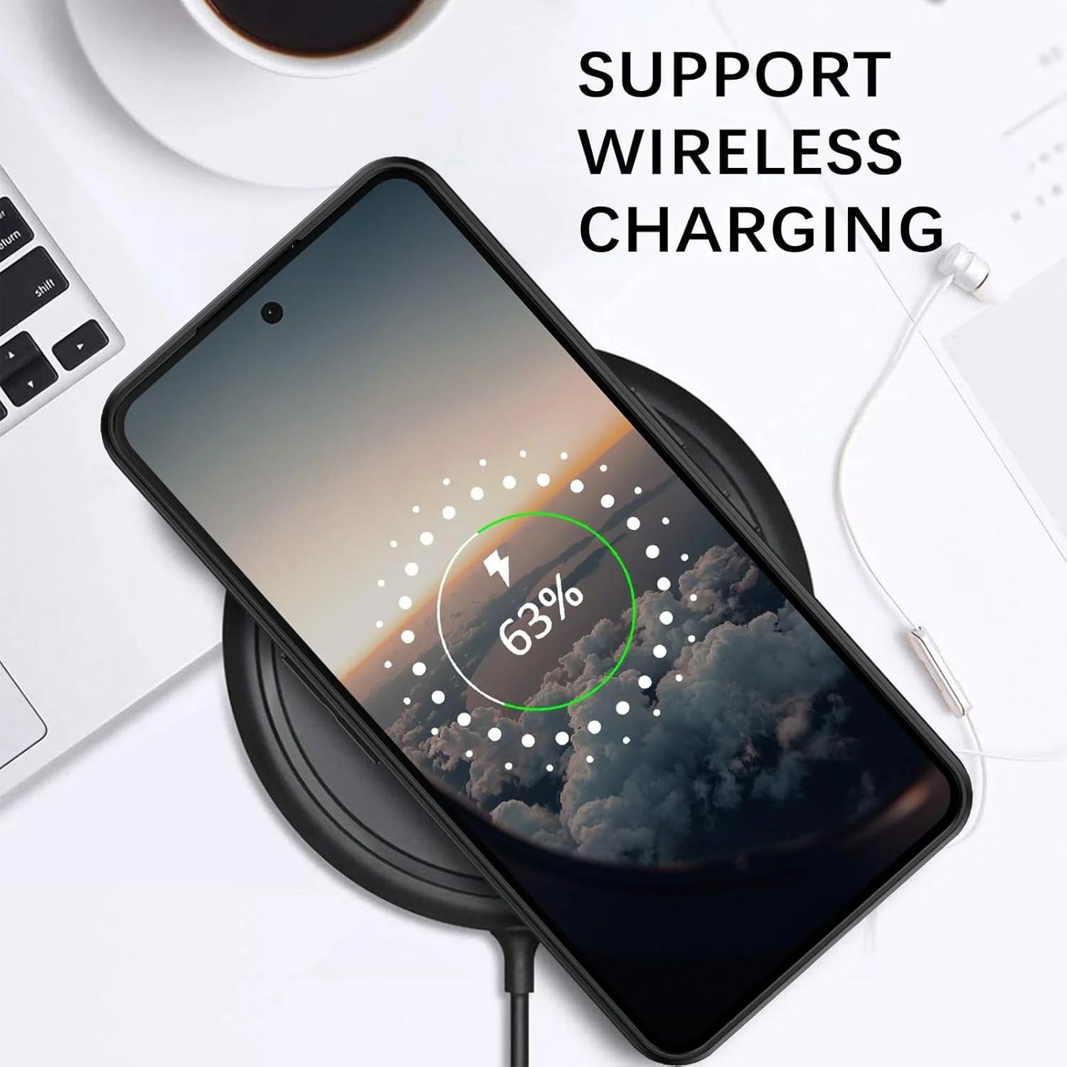 قاب محافظ شفاف گوشی ناتینگ فون 3a، ضد اثر انگشت، فوق العاده نازک، ضد ضربه، ضد لغزش، مات و نیمه شفاف، مناسب برای گوشی ناتینگ فون 3a - مشکی