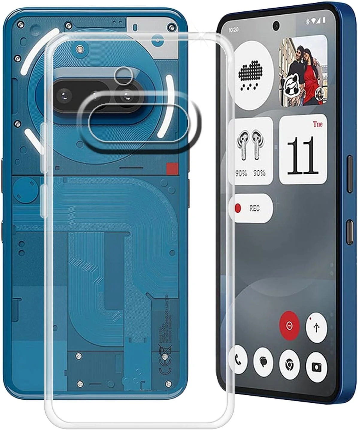 کاور سیلیکونی نرم و شفاف گوشی ناتینگ فون 3a (6.77 اینچ)، کاور بامپر TPU [فوق العاده نازک] [ضد ضربه] برای ناتینگ فون 3a - شفاف