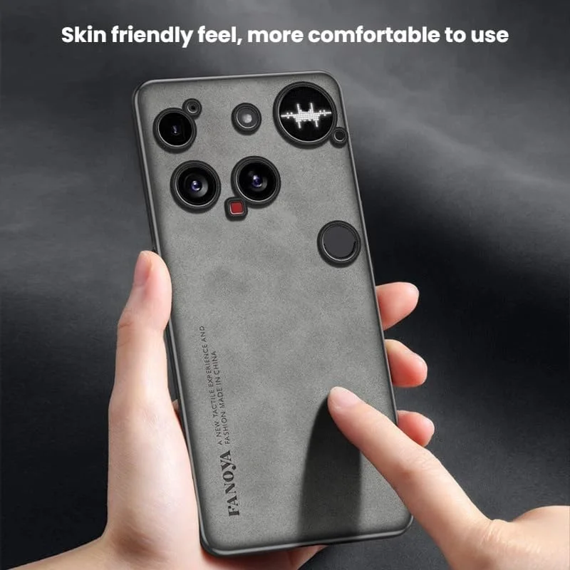 کاور چرمی Gruattreay سازگار با ناتینگ فون (3) 2025، کاور محافظ TPU ضد ضربه با پوشش کامل لبه، مقاوم در برابر لک و اثر انگشت (خاکستری)