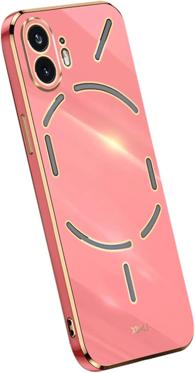 قاب محافظ سیلیکونی براق و ضربه گیر برای تلفن ناتینگ فون (2)، قاب باریک و سبک محافظ سپر تلفن برای ناتینگ فون (2) (قرمز)