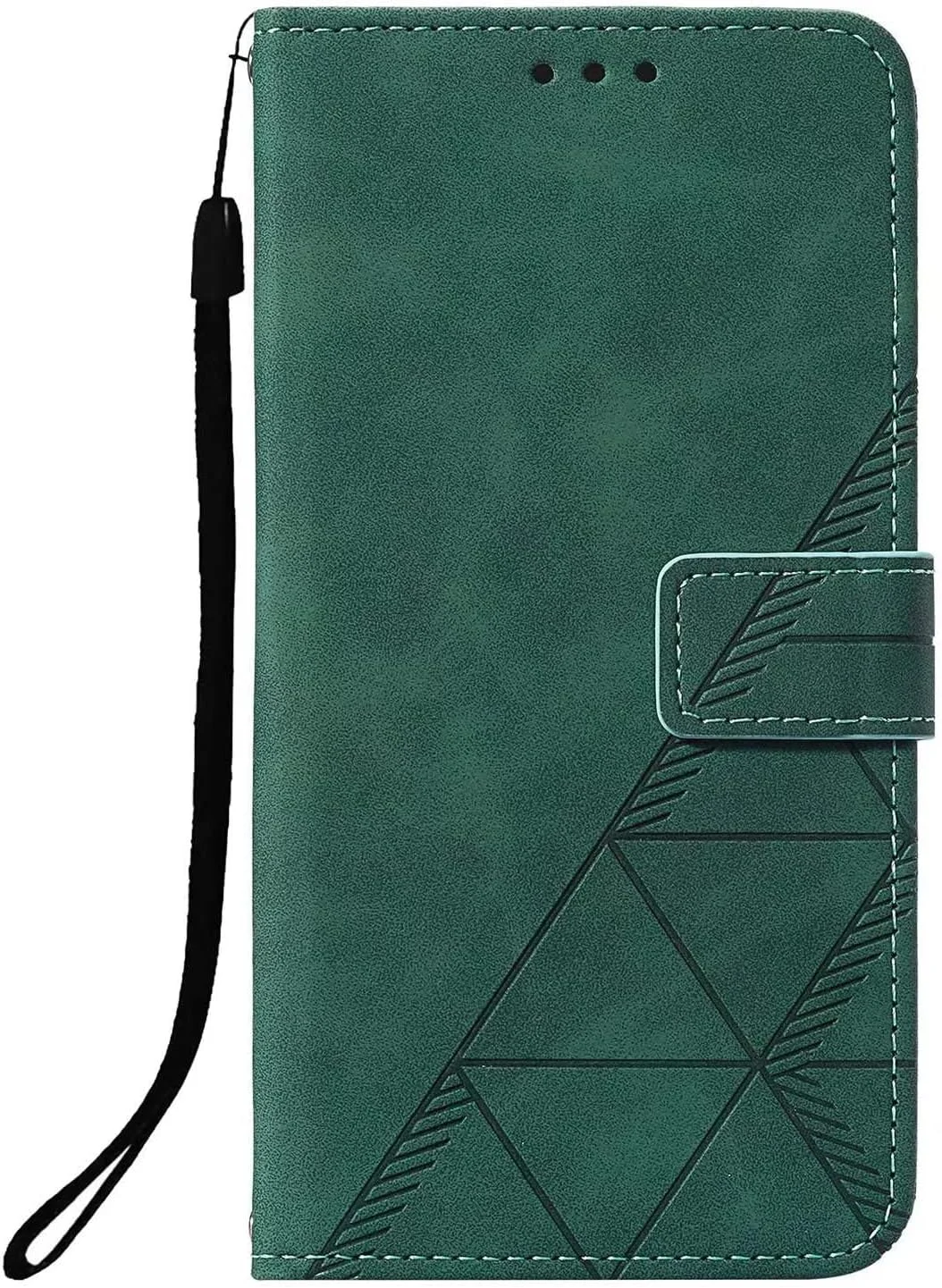 کاور گوشی موبایل برای ناتینگ فون 2a، دارای جای کارت، پایه نگهدارنده، TPU + چرم PU، کاور محافظ تاشو برای ناتینگ فون 2a. (سبز تیره)