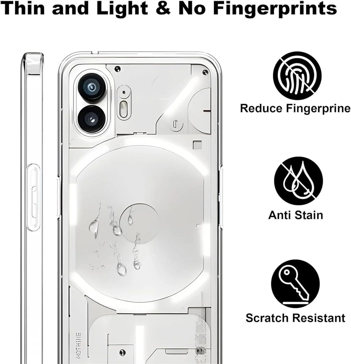 قاب گوشی موبایل Verco برای گوشی Nothing Phone 2، کاور گوشی موبایل برای گوشی Nothing Phone (2)، سیلیکونی شفاف و نازک