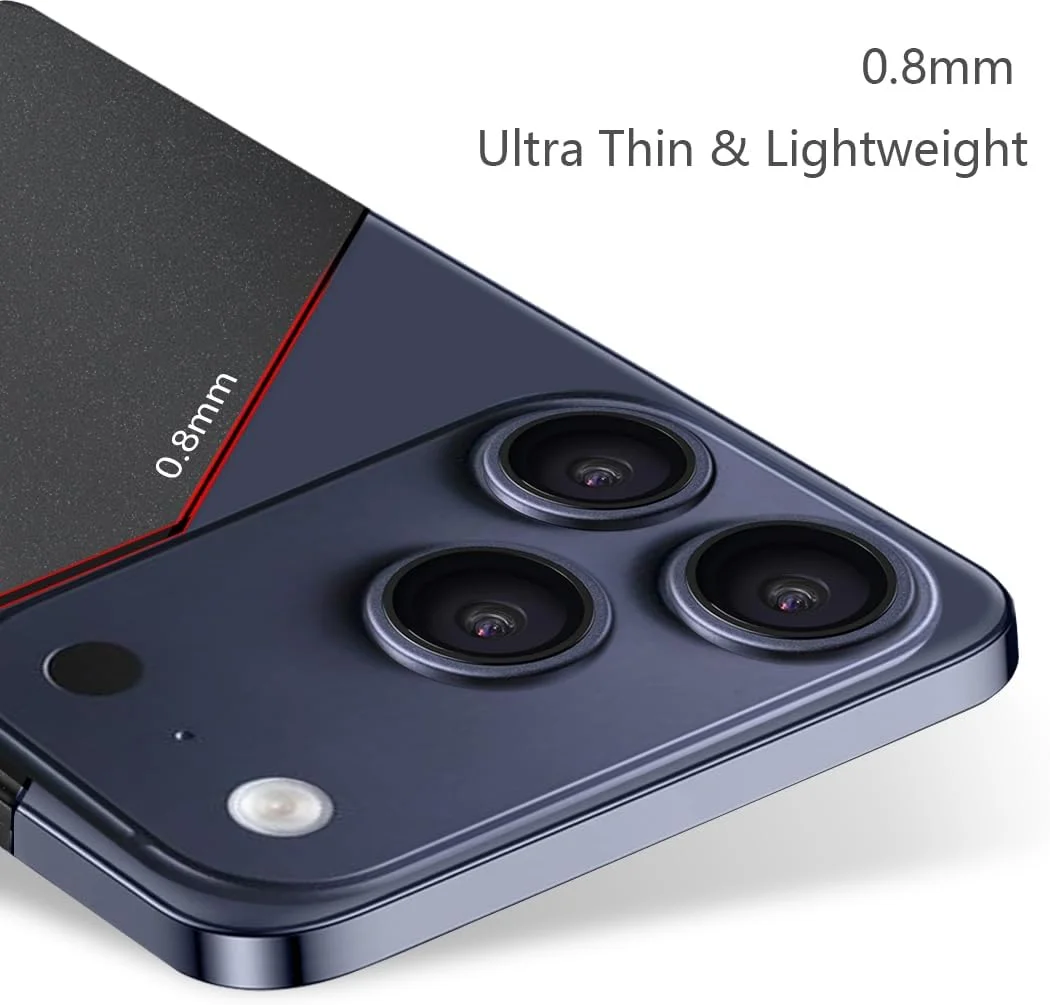 قاب گوشی باستمی مناسب برای آیفون 17 پرو، قاب گوشی مینیمالیستی، فوق العاده سبک، بسیار نازک، محافظت از دوربین، پوشش سخت PC برای آیفون 17 پرو 6.3 اینچ 2025 (مشکی سنگریزه ای)