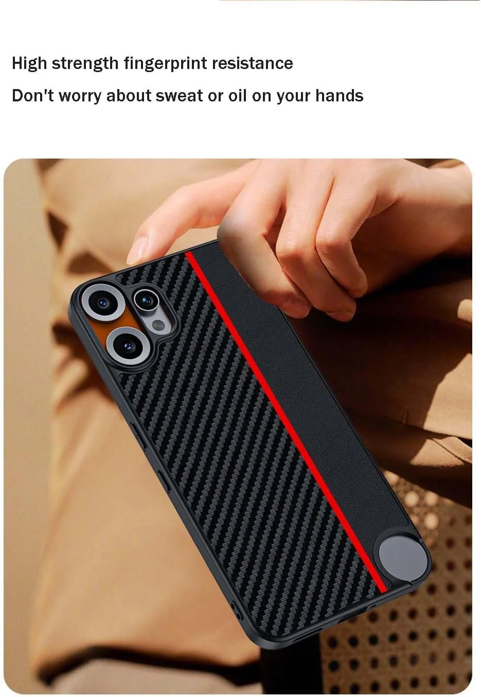 قاب گوشی OIATROE برای Nothing CMF Phone 2 Pro، [دفع حرارت] [ضد اثر انگشت] [محافظت از دوربین پشتی] قاب فوق سبک وزن با پوشش مات برای Nothing CMF Phone 2 Pro - نارنجی