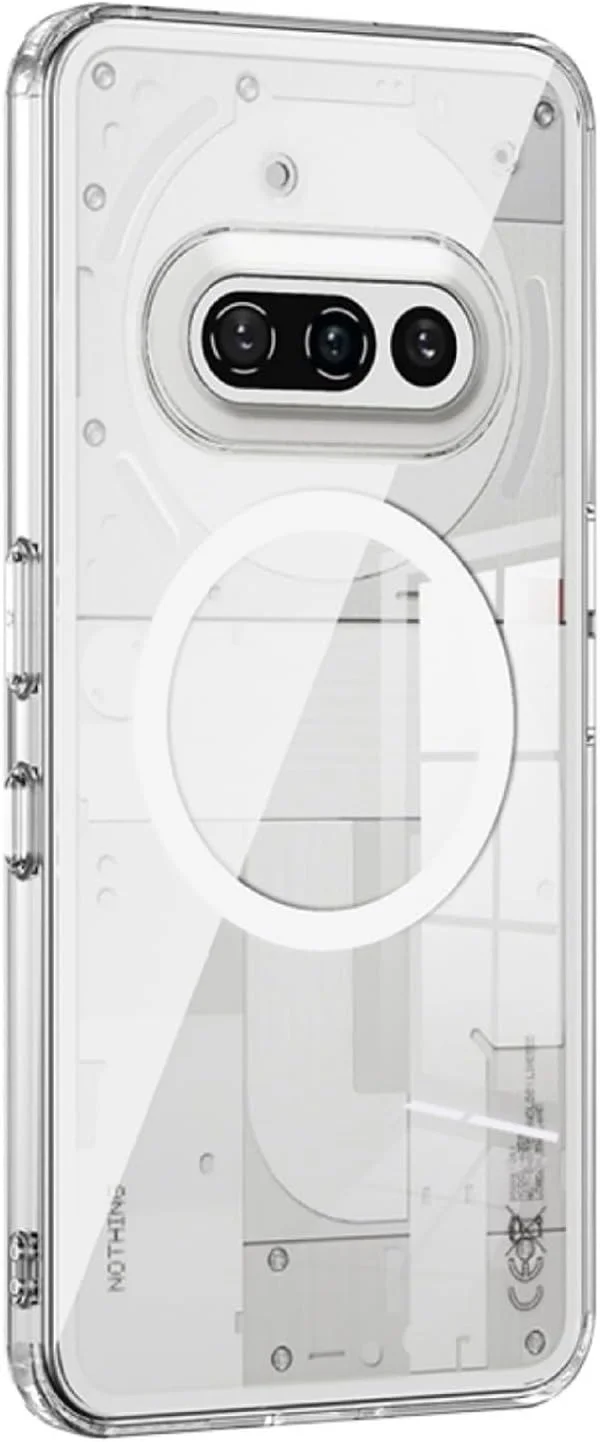 کاور آهنربایی جوپوی مناسب برای ناتینگ فون 3a، سازگار با MagSafe، پشت شفاف PC + کاور TPU - شفاف