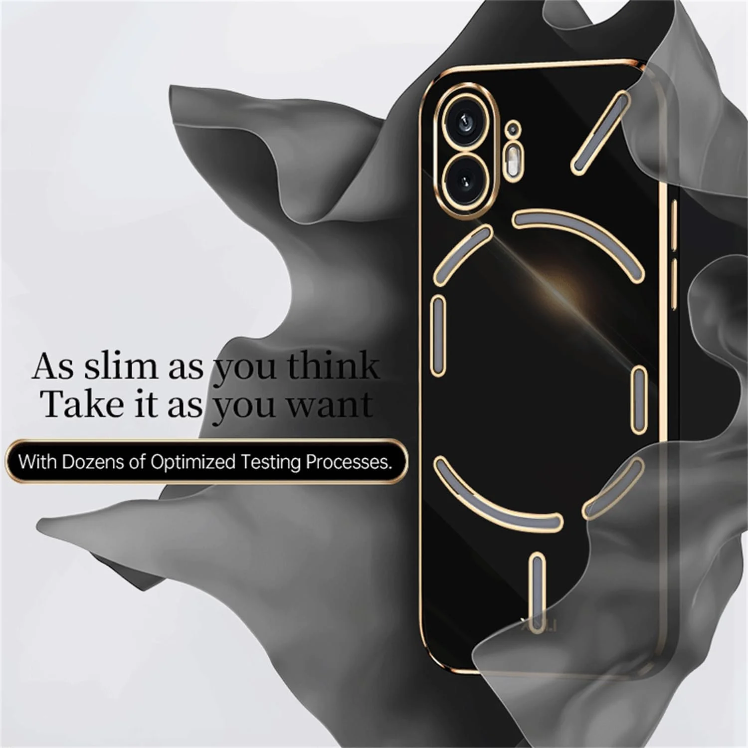 قاب محافظ سیلیکونی براق و ضربه گیر برای تلفن ناتینگ فون (2)، قاب باریک و سبک محافظ سپر تلفن برای ناتینگ فون (2) (قرمز)