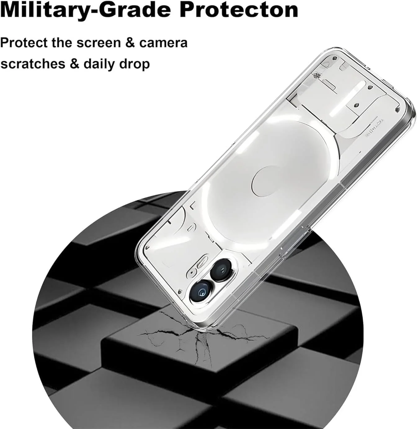 قاب گوشی موبایل Verco برای گوشی Nothing Phone 2، کاور گوشی موبایل برای گوشی Nothing Phone (2)، سیلیکونی شفاف و نازک