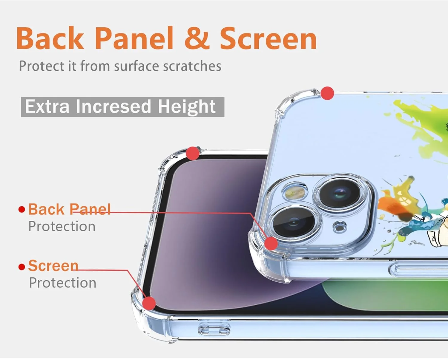 قاب محافظ شفاف گوشی XINYEXIN Nothing CMF Phone 2 Pro - سری گرافیتی هنری با طرح های رنگارنگ و جذاب، طرح های زیبا، قاب TPU فوق العاده نازک و ضد ضربه - پاندا