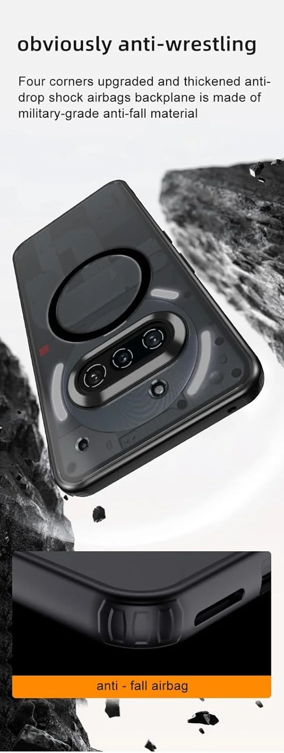 کاور آهنربایی جوپوی مناسب برای ناتینگ فون 3a، سازگار با MagSafe، پشت شفاف PC + کاور TPU - شفاف کاور آهنربایی جوپوی مناسب برای ناتینگ فون 3a، سازگار با MagSafe، پشت شفاف PC + کاور TPU - شفاف