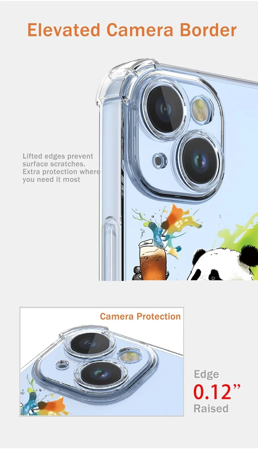 قاب محافظ شفاف گوشی XINYEXIN Nothing CMF Phone 2 Pro - سری گرافیتی هنری با طرح های رنگارنگ و جذاب، طرح های زیبا، قاب TPU فوق العاده نازک و ضد ضربه - پاندا