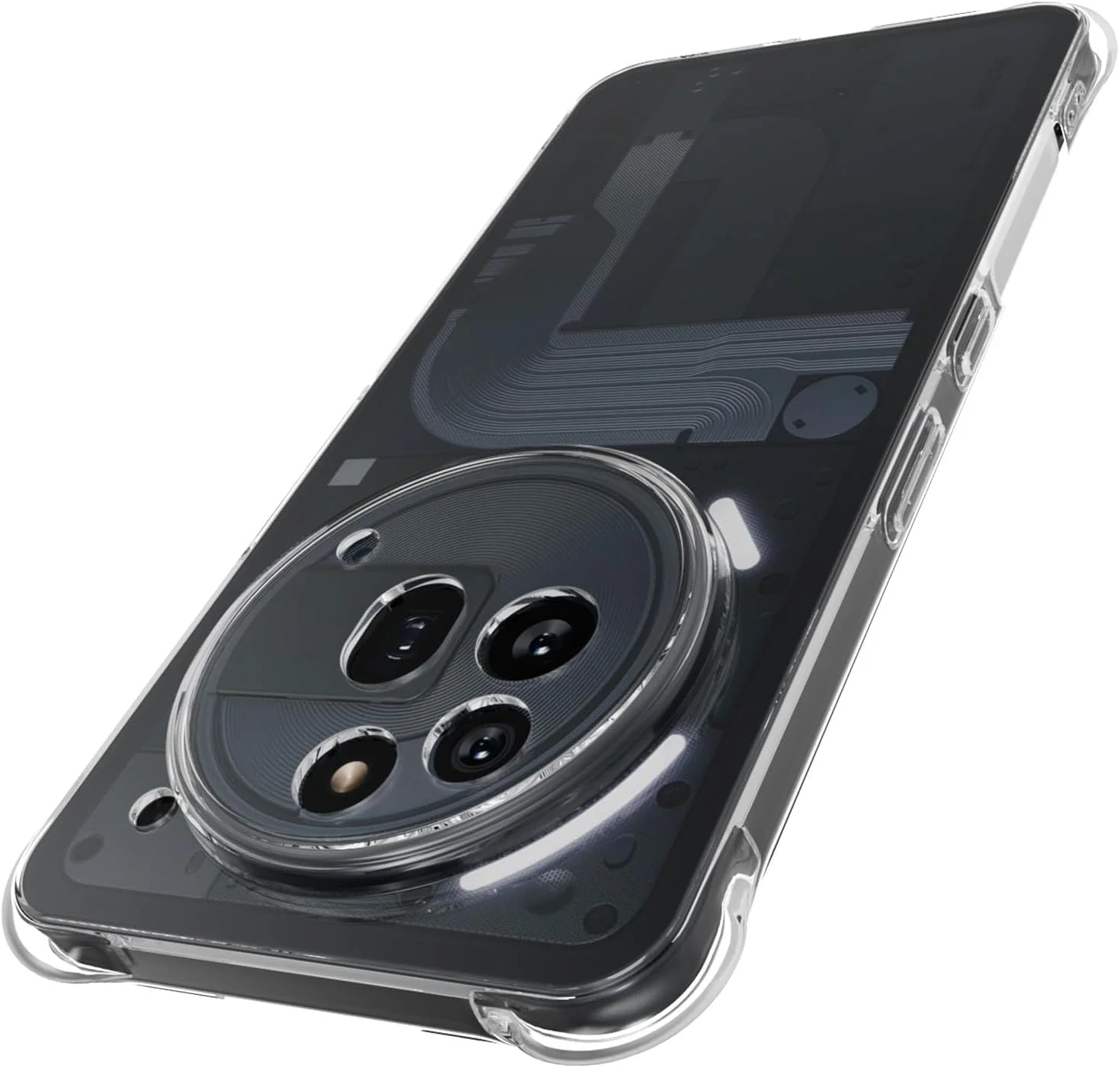 کاور ژله‌ای شفاف مناسب برای ناتینگ فون 3a Pro - کاور سیلیکونی نرم و باریک با طراحی شفاف و فناوری ضد ضربه و ضد افتادن