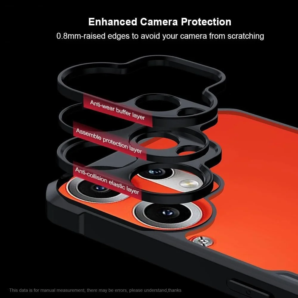 قاب محافظ گوشی ناتینگ فون CMF 2 پرو، کاور فوق العاده نازک و سبک وزن، بامپر TPU نرم + پشت اکریلیک، دارای ایربگ های درجه نظامی، مقاوم در برابر ضربه، مشکی