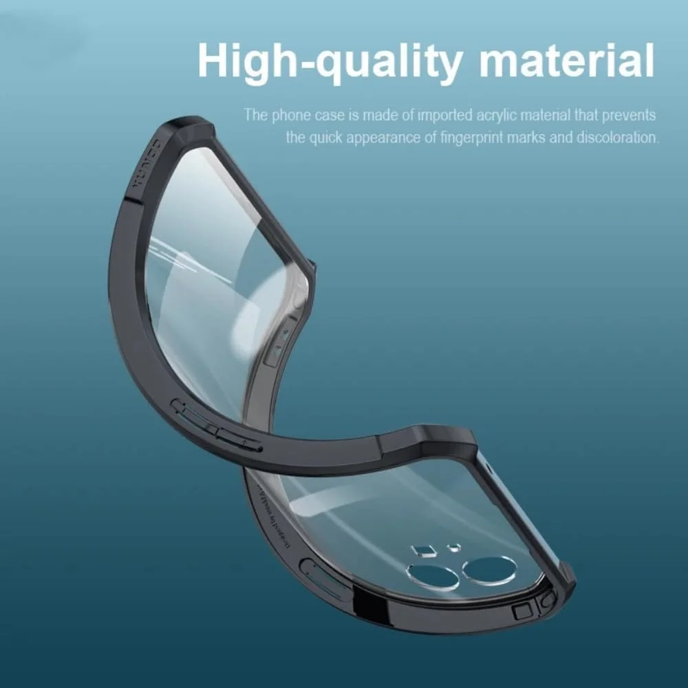 قاب محافظ گوشی ناتینگ فون CMF 2 پرو، کاور فوق العاده نازک و سبک وزن، بامپر TPU نرم + پشت اکریلیک، دارای ایربگ های درجه نظامی، مقاوم در برابر ضربه، مشکی