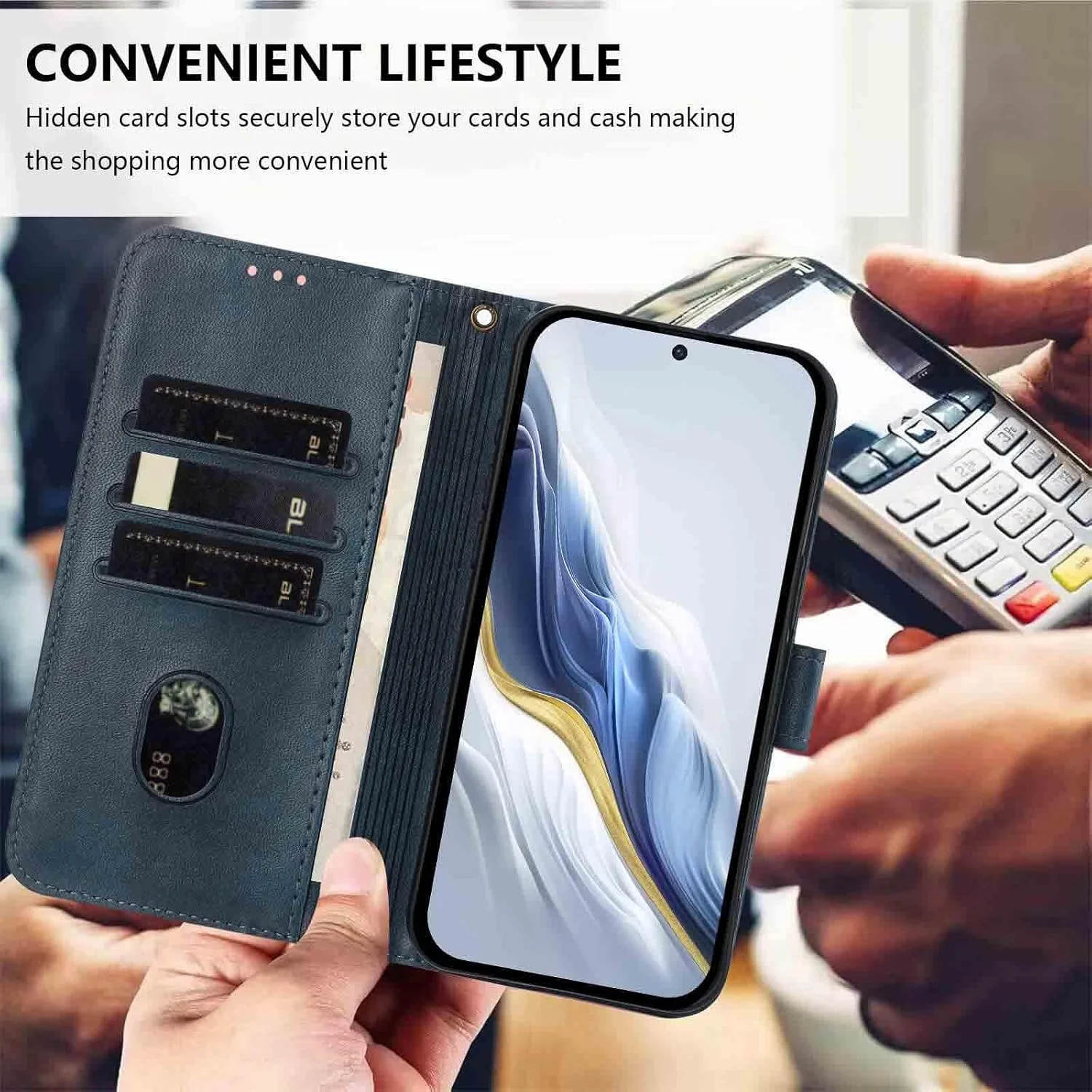 کیف چرمی WBWONE برای تلفن (3) Nothing، با [جای کارت][پایه]، ضد ضربه، دارای بست مغناطیسی، پوشش محافظ - سبز نعنایی