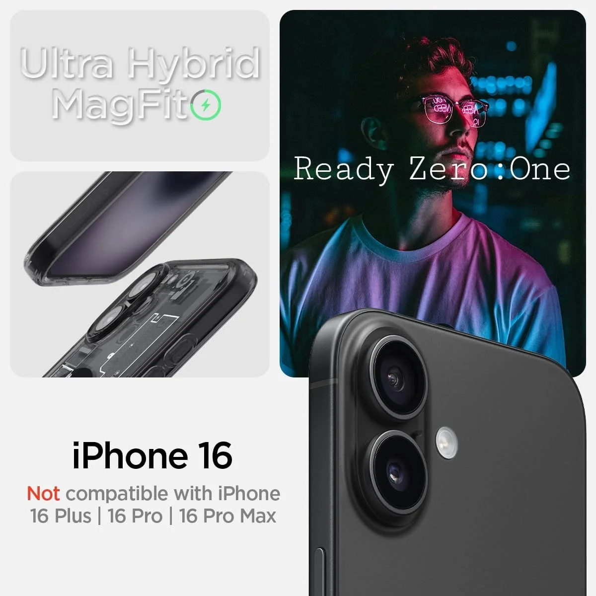 کاور محافظ گوشی آیفون 16 Spigen Ultra Hybrid MagFit سازگار با MagSafe (مدل 2024) - Zero One