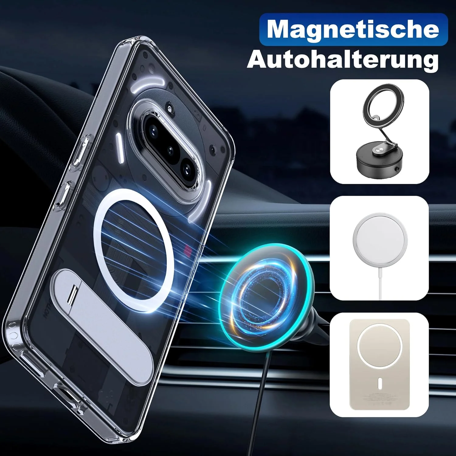 کاور لمکسی برای ناتینگ فون 3a با استند تاشو و TPU ضد لغزش + اکریلیک شفاف کاور لمکسی برای ناتینگ فون 3a با استند تاشو و TPU ضد لغزش + اکریلیک شفاف