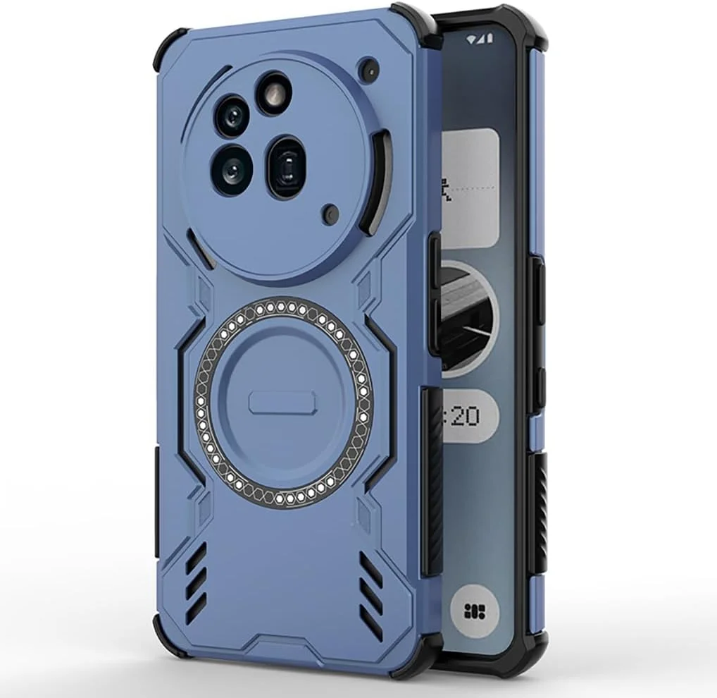 کاور محافظ گوشی ناتینگ فون (3a) پرو SEAHAI با قابلیت جذب مغناطیسی، بسیار نازک، سبک خنک، PC سخت + بامپر TPU سیلیکونی ضد ضربه، آبی