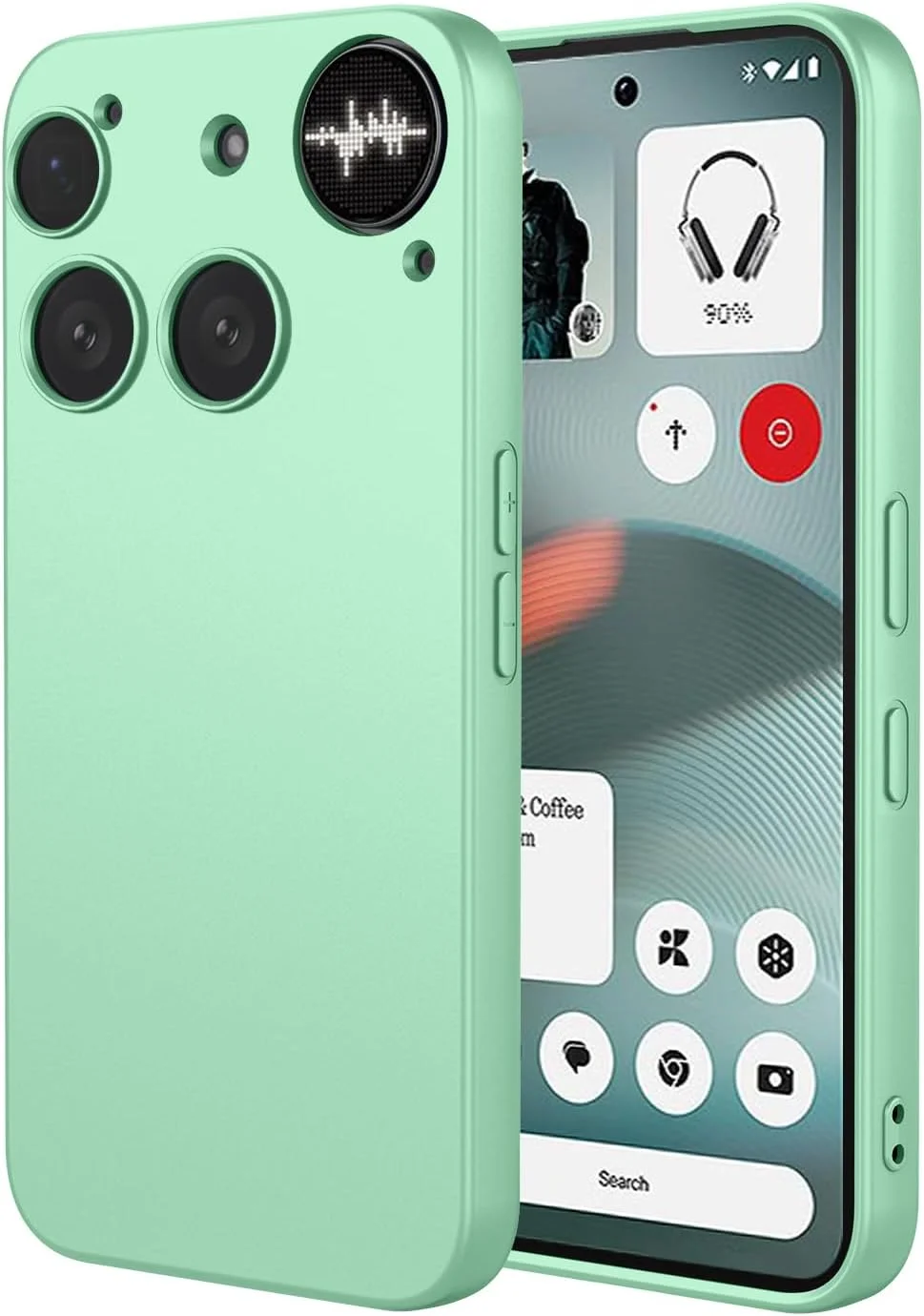 قاب محافظ گوشی ناتینگ فون (3)، باریک، ضد لغزش، انعطاف پذیر، TPU نرم، جذب شوک، پوشش داخلی نرم، سپر محافظ - سبز روشن