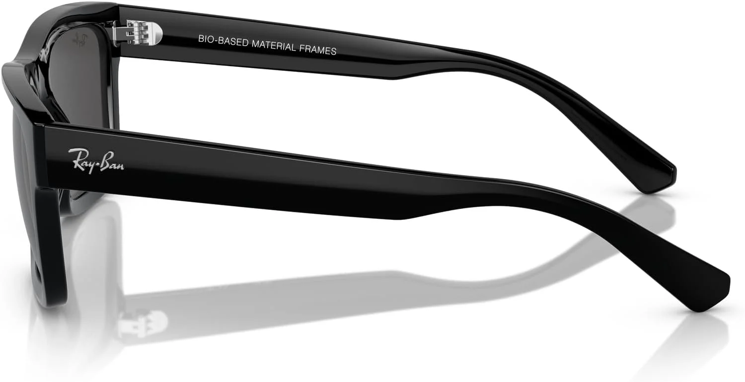 عینک آفتابی مربعی ری-بن 0RB4396 Warren، مشکی/خاکستری تیره