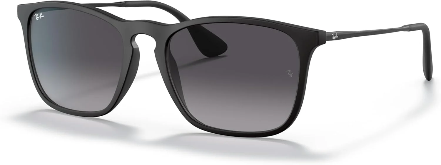 عینک آفتابی مردانه ری بن، فریم مشکی، لنزهای خاکستری روشن سایه دار تیره، 54 میلی متر