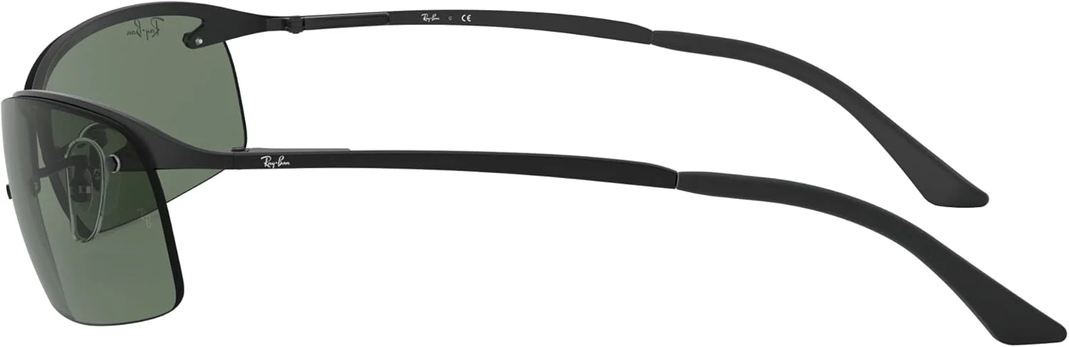 عینک آفتابی ری-بن مدل RB3183 سایز 63 میلی‌متر (فریم مشکی/ لنز سبز یکدست)