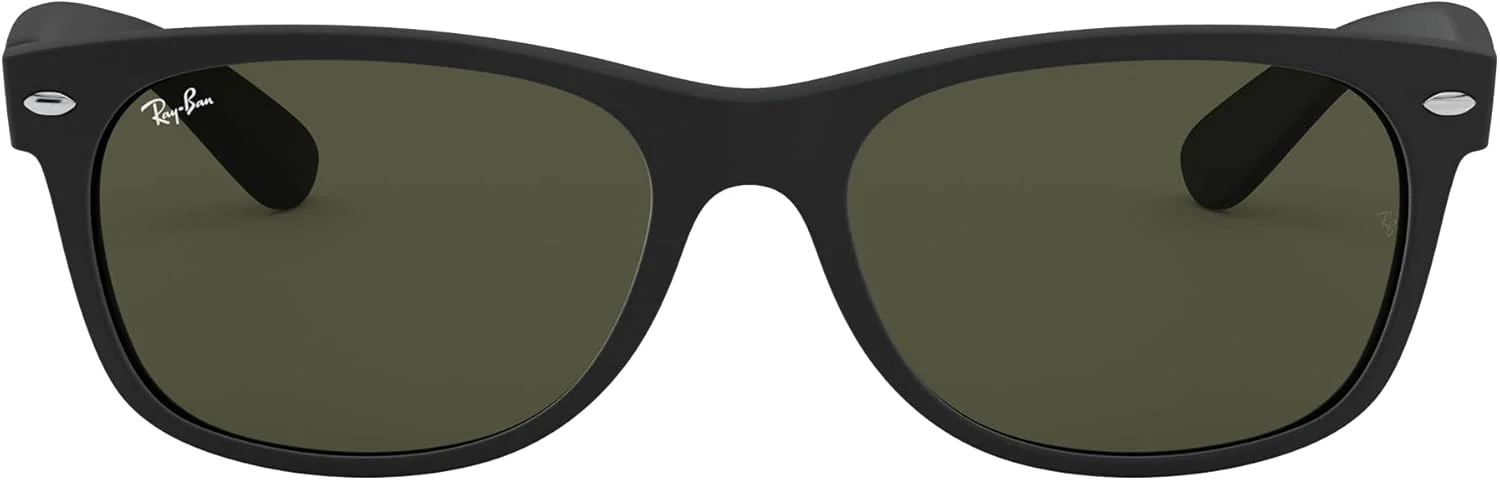 عینک آفتابی ری بن унисекс با لنز مشکی و فریم نایلونی 52 میلی‌متری، 52