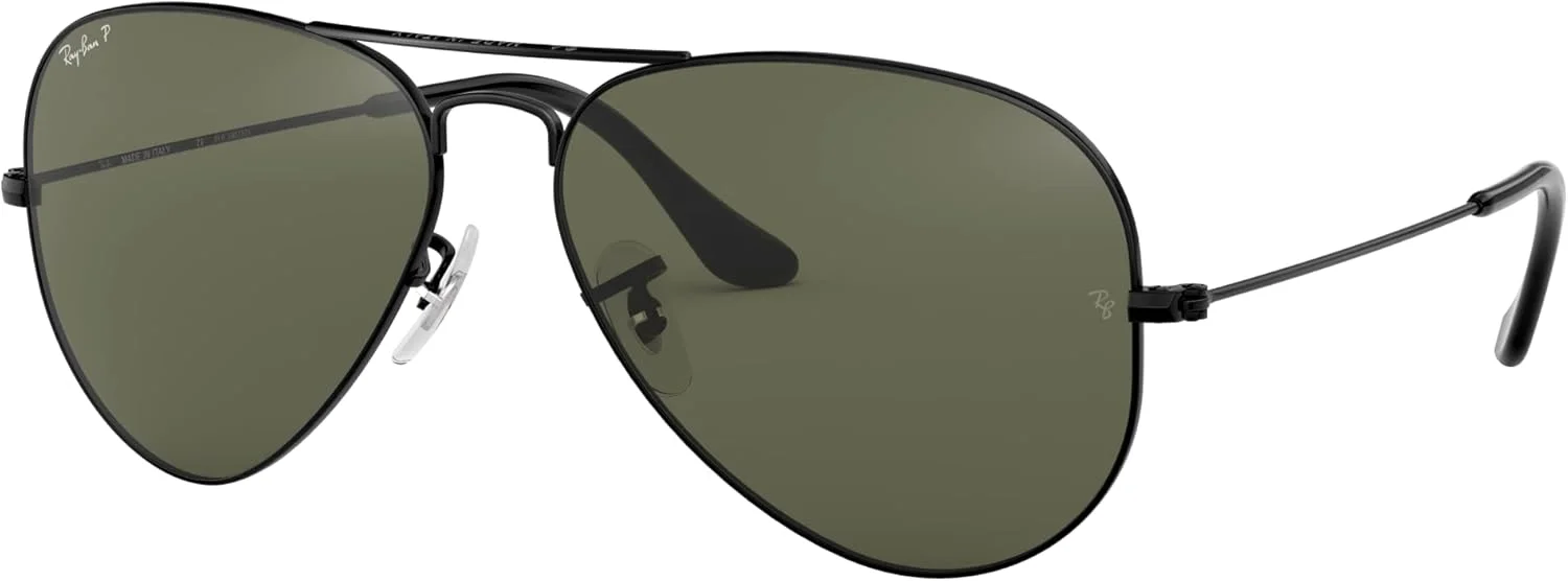 عینک آفتابی ری-بن - RB3025 Aviator فلز بزرگ/فریم: مشکی لنز: خاکستری پلاریزه (62 میلی متر)