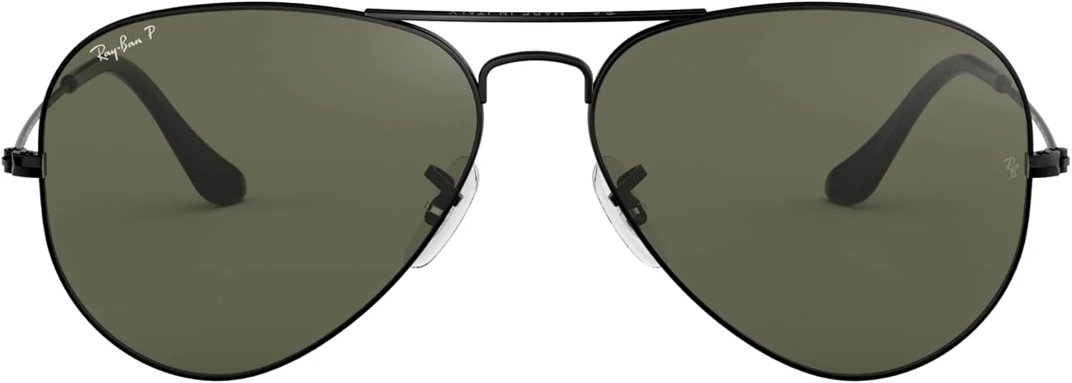 عینک آفتابی ری-بن - RB3025 Aviator فلز بزرگ/فریم: مشکی لنز: خاکستری پلاریزه (62 میلی متر)