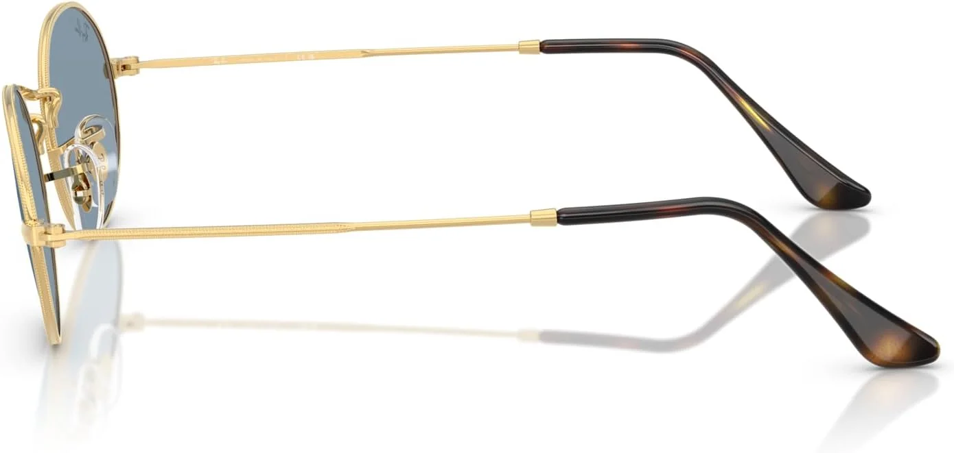 عینک آفتابی بیضی شکل ری-بن مدل RB3547، طلایی/آبی، 51 میلی‌متر